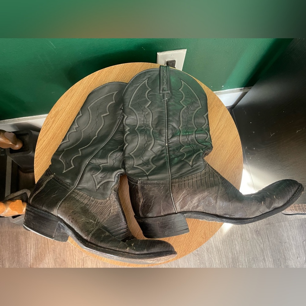 Men’s Black leather Cowboy Boots